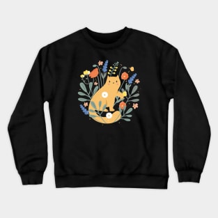 Red cat in the garden Crewneck Sweatshirt